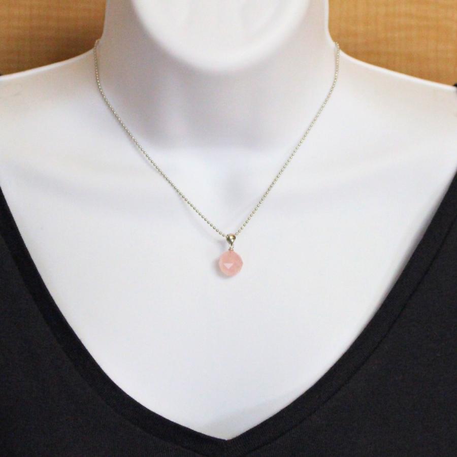 ローズクオーツ ペンダント ネックレス スターカット 12mm : 天然石 