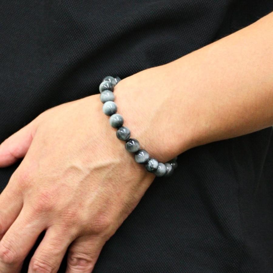 パワーストーン グリーンイーグルアイ ブレスレット 手首周り15cm 10mm玉