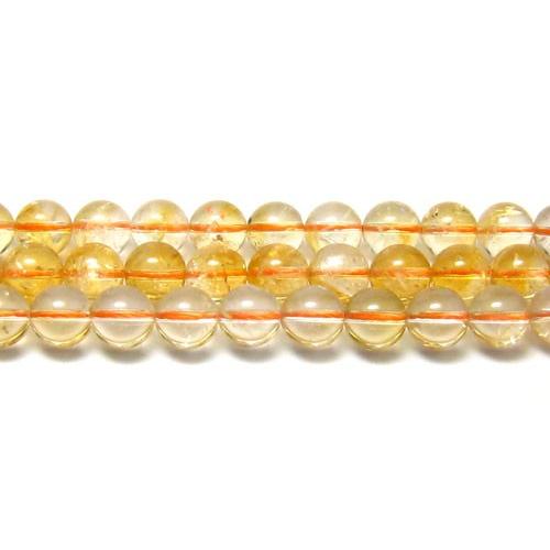 シトリン 10mm 天然石 パワーストーン ビーズ 大粒 半連 約17〜18cm