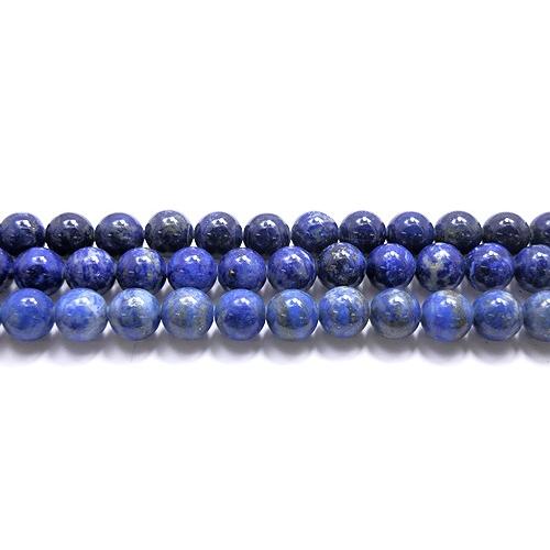 ラピスラズリ 10mm 丸玉 天然石 ビーズ 半連 約17〜18cm : 天然石