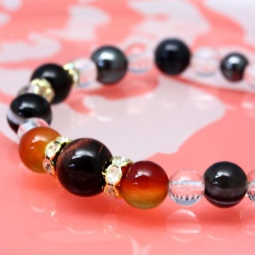 レッドタイガーアイ カーネリアン ブレスレット 天然石 パワーストーン