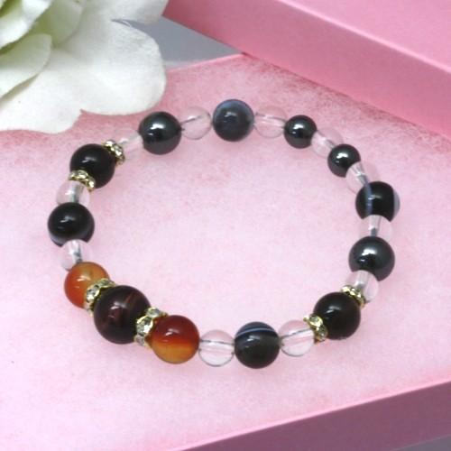 レッドタイガーアイ カーネリアン ブレスレット 天然石 パワーストーン