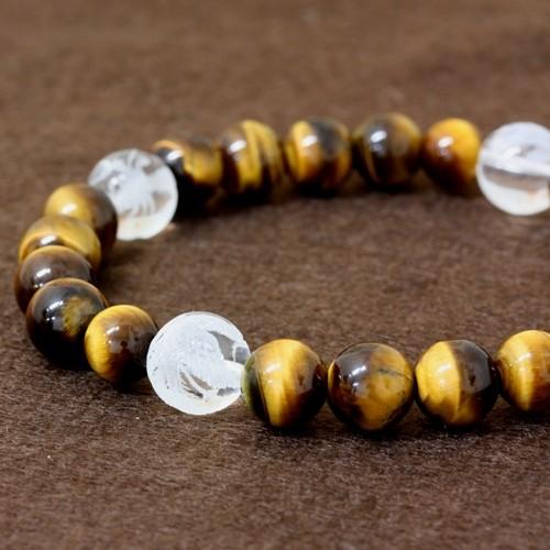 水晶 四神 イエロータイガーアイ ブレスレット 天然石 パワーストーン