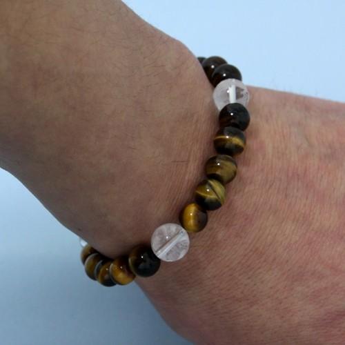 水晶 四神 イエロータイガーアイ ブレスレット 天然石 パワーストーン