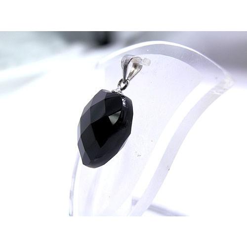 ブラックオニキス ペンダント ネックレス ハートデザインカット 16mm 