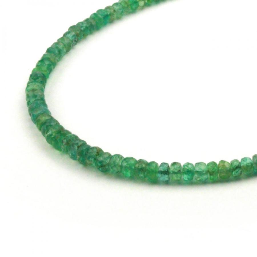 エメラルド ボタンカット ネックレス 天然石 パワーストーン : aj  