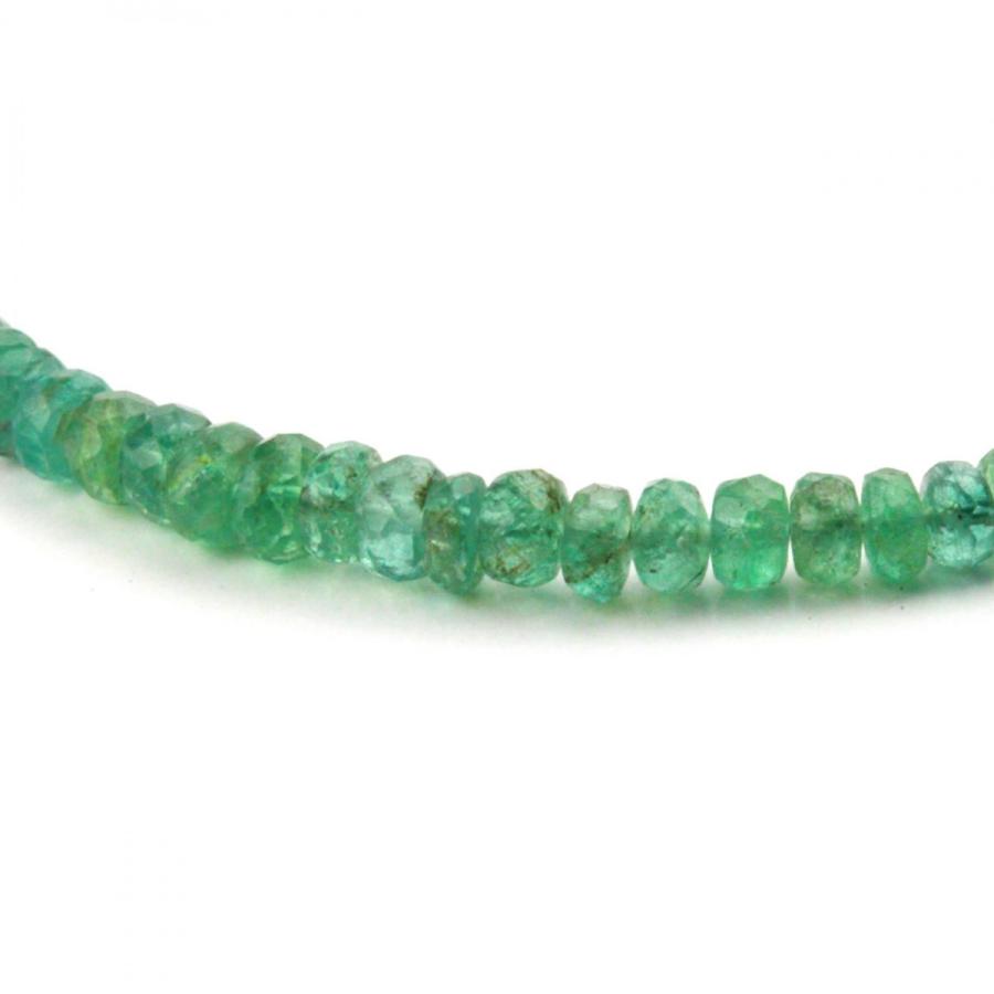 エメラルド ボタンカット ネックレス 天然石 パワーストーン : aj  