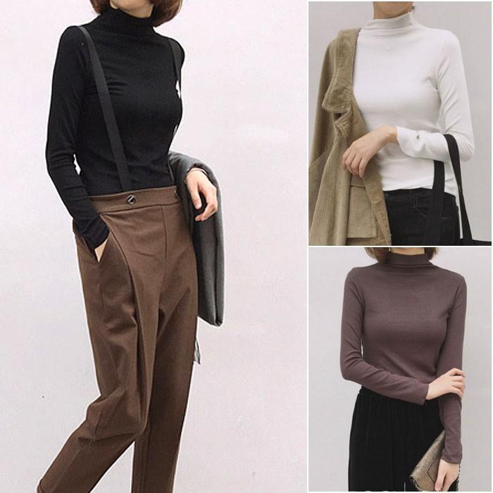 カットソー リブ ボトルネック 長袖 シンプル 長袖tシャツ ハイネック トップス ロングtシャツ ロンt 無地 得トクセール 531 8170 ハッピーボックス ジャパン 通販 Yahoo ショッピング