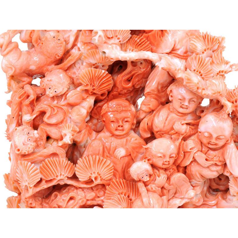 サンゴ礁 彫り物 置物 【公式通販】