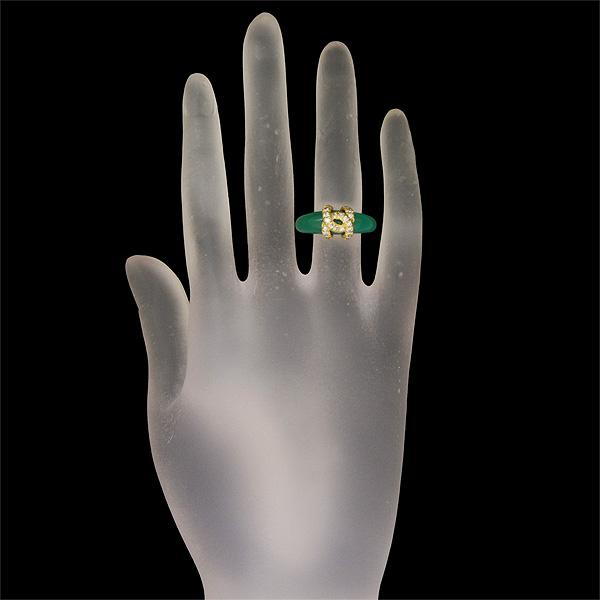 Cartier（カルティエ） ヴィンテージ 2C ロゴ クリソプレーズ ダイヤ