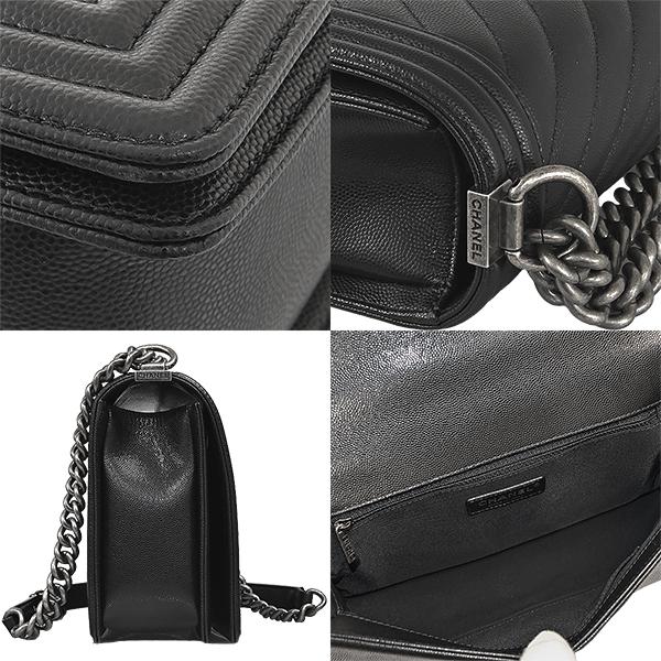 BOY CHANEL シャネル ボーイシャネル28 シェブロン Vステッチ キャビア