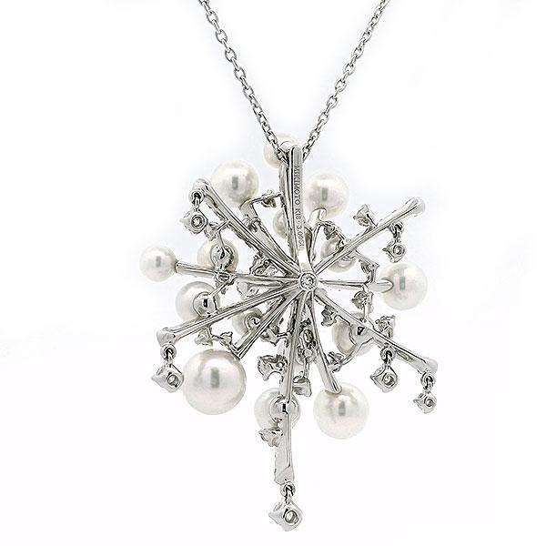 MIKIMOTO ミキモト スプラッシュ アコヤ真珠 ダイヤ3.00ct ネックレス 