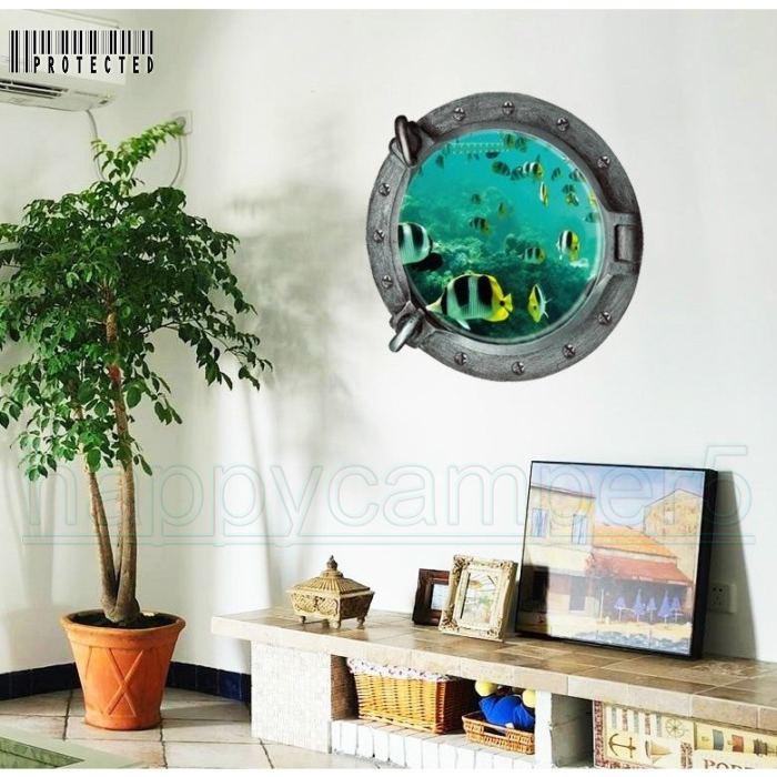 ウォールステッカー ウォールシール 壁紙 壁シール 3d 立体 トリックアート 折りたたみ発送 だまし絵 海の中 海中 深海 熱帯魚 おさかな Fis Pe 大畑貴俊 通販 Yahoo ショッピング