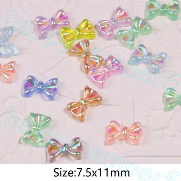 オーロラリボンパーツ 2個入 全11色 デコパーツ ジェルネイル ネイル パーツ 立体 クリア キラキラ リボン セルフネイル クリスタル ピン Pc58 大畑貴俊 通販 Yahoo ショッピング