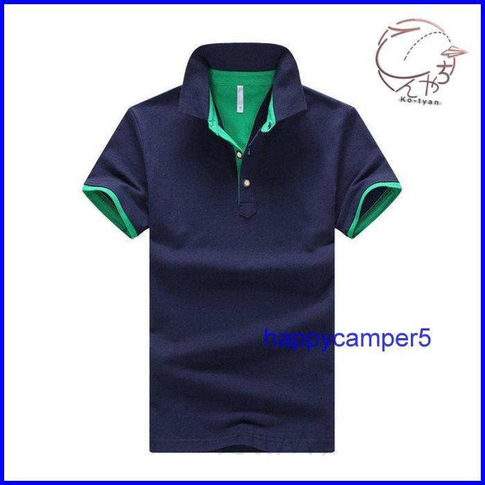 ポロシャツ メンズ スポーツ 半袖 ゴルフウェア 綿 夏 おしゃれ ビジポロ Poloシャツ サマー カラー配色 父の日 選べる9色 10代 代 30代 40代 Pe2 大畑貴俊 通販 Yahoo ショッピング