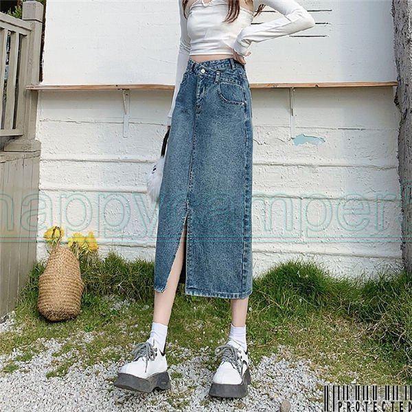 最高級のスーパー スカート ロングスカート スカート レディース デニム デニムスカート スリットスカート 夏 脚長 美脚 お洒落 ハイウエスト ひざ丈 スカート サイズ 2xl Www Mindthevoice Be