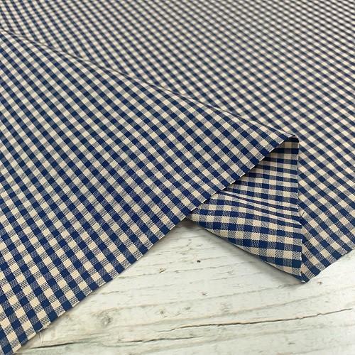 【50cm単位】【3mまでメール便対応】 コットン ギンガムチェック  チェック 3mm カントリーチェック 小さめ格子 布 紺 茶 緑 赤 黒 播州織 日本製 綿100% 先染め |  | 03