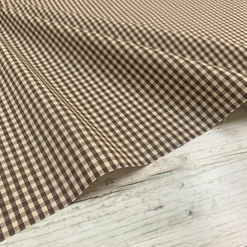 【50cm単位】【3mまでメール便対応】 コットン ギンガムチェック  チェック 3mm カントリーチェック 小さめ格子 布 紺 茶 緑 赤 黒 播州織 日本製 綿100% 先染め |  | 05