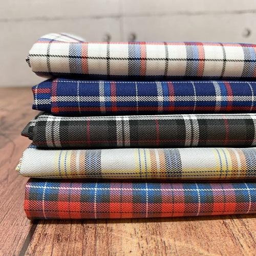 50cm単位】【3mまでメール便対応】コットン チェック 白 青 黄