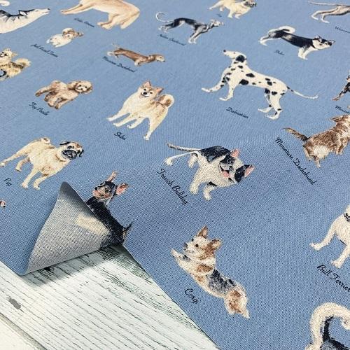 50cm単位】【2mまでメール便対応】コットン リネン 犬 アニマル ワン  