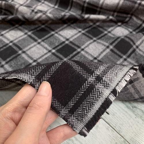 コットンフランネル　ヘリンボンチェック　もんぺ 50cm単位】【1.5mまでメール便対応】コットン 綿100% チェック