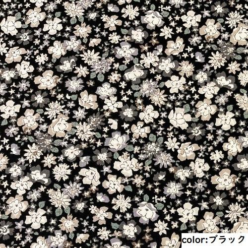 50cm単位】コットン 花柄 ボタニカル ピンク ブルー 青 黒 ブラック