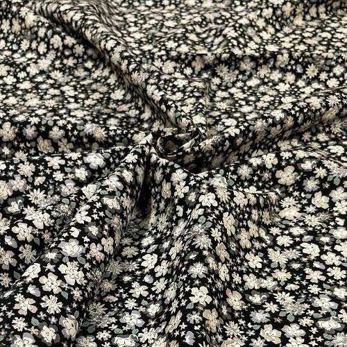 50cm単位】コットン 花柄 ボタニカル ピンク ブルー 青 黒 ブラック