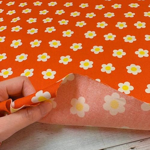 50cm単位】コットン 花柄 オックス ビビッドカラー 生地 日本製 布 青