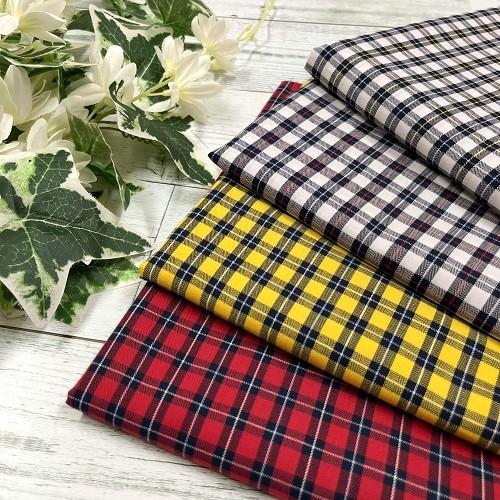 50cm単位】【2mまでメール便対応可】 コットン チェック 幅広 ワイド幅