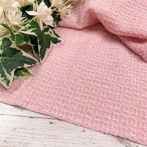 50cm単位】【宅配便のみ】 ピンク ツイード シャネル風 ラメ風
