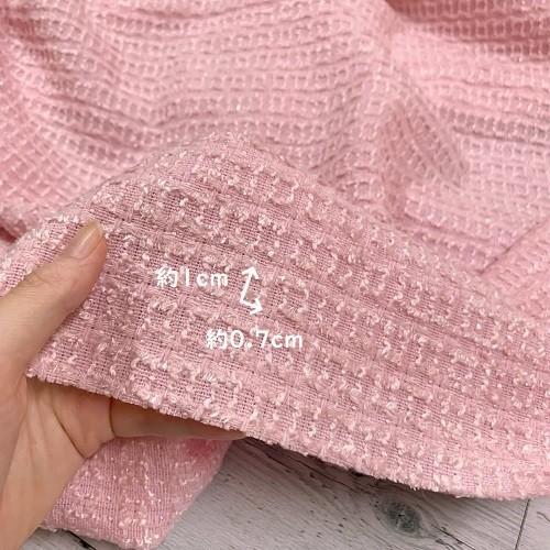 CHANEL ピンク ロゴストール ツィード ツイード CHANEL - CHANEL ロゴマフラー ピンク ストール ツィード