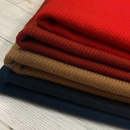 50cm単位】【宅配便のみ】 ウール 紺 赤 茶色 無地 厚手 秋冬 フランス