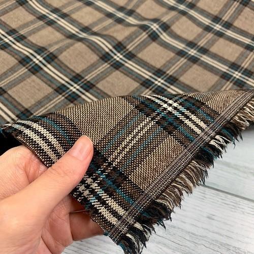 50cm単位】【0.5mまでメール便対応】 茶色 紺 オレンジ チェック