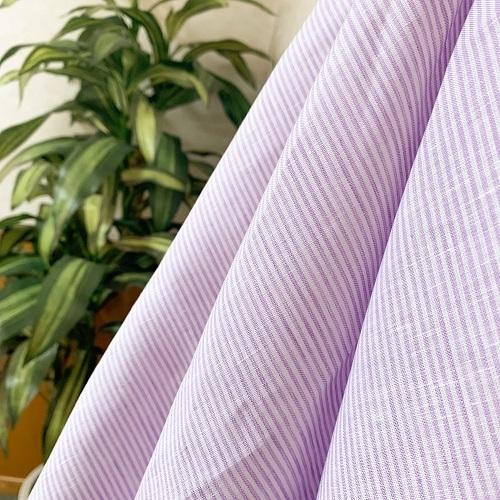 50cm単位】【2mまでメール便対応】 夏服 リネン 生地 ストライプ 薄手  