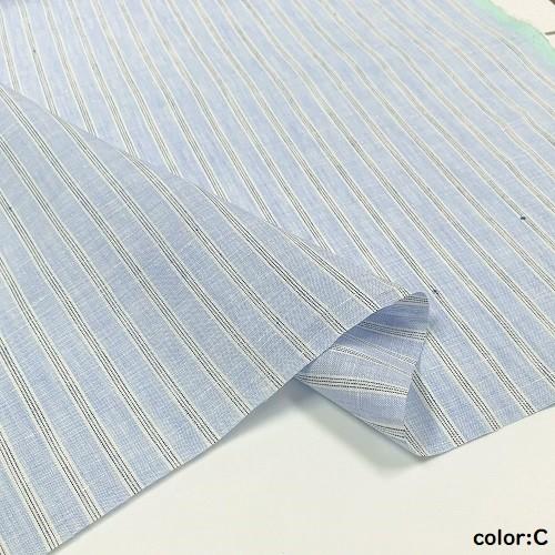 50cm単位】【2mまでメール便対応】 夏服 リネン 生地 ストライプ 縦縞