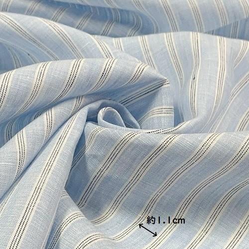 50cm単位】【2mまでメール便対応】 夏服 リネン 生地 ストライプ 縦縞