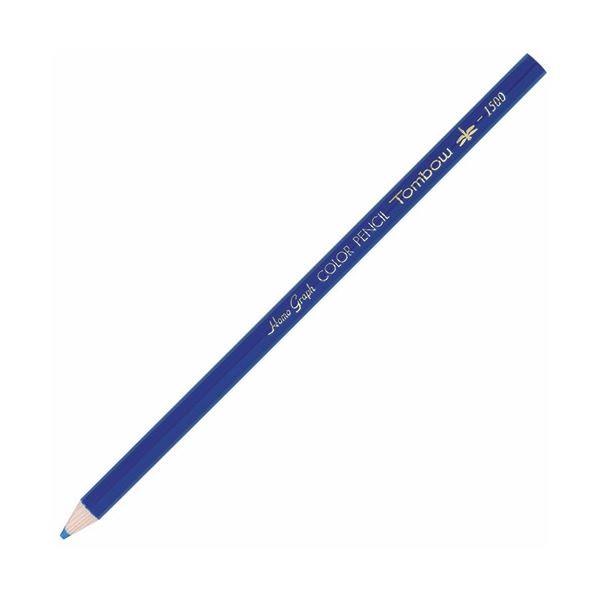 トンボ鉛筆 色鉛筆 1500単色 あお1500-15 1箱（12本） 〔×10セット〕〔送料無料〕
