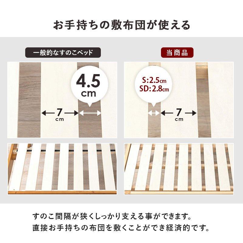 (タイムセール中) 木製ベッド マットレス付き(ボンネルコイル) シングル 高さ調節 棚コンセント付き