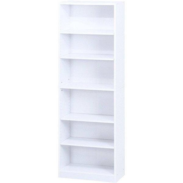 コミックラック 幅60 高さ180 おしゃれ 白 ホワイト 本棚