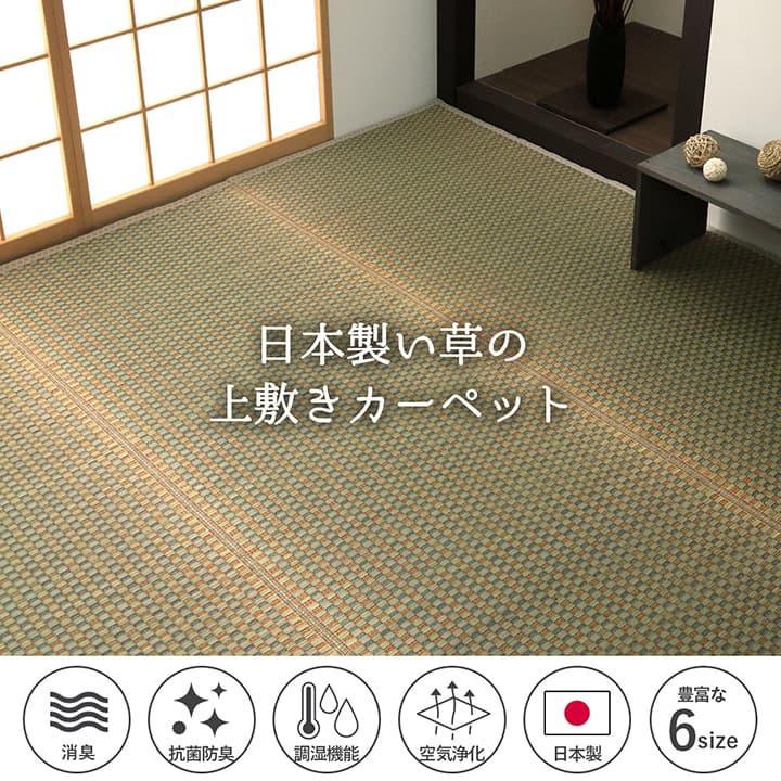 ゴザ 江戸間 約261×352cm 6畳 和レトロ 抗菌 消臭 おしゃれ_1