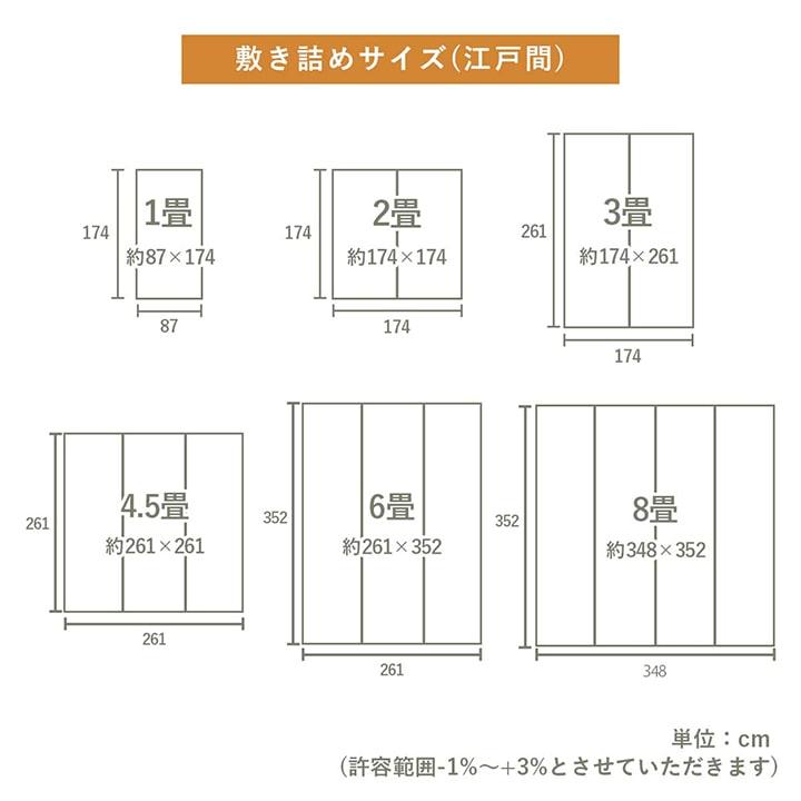 (タイムセール中) い草カーペット 江戸間 約174×261cm 3畳 消臭 夏 おしゃれ_13