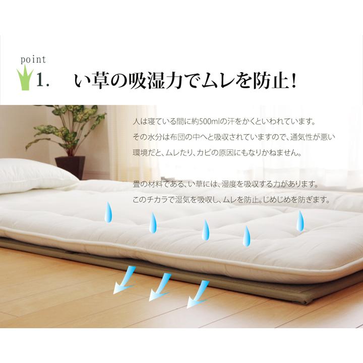 (タイムセール中) 畳マットレス 約140×210cm ダブル 夏用 い草 寝ござ おしゃれ_3