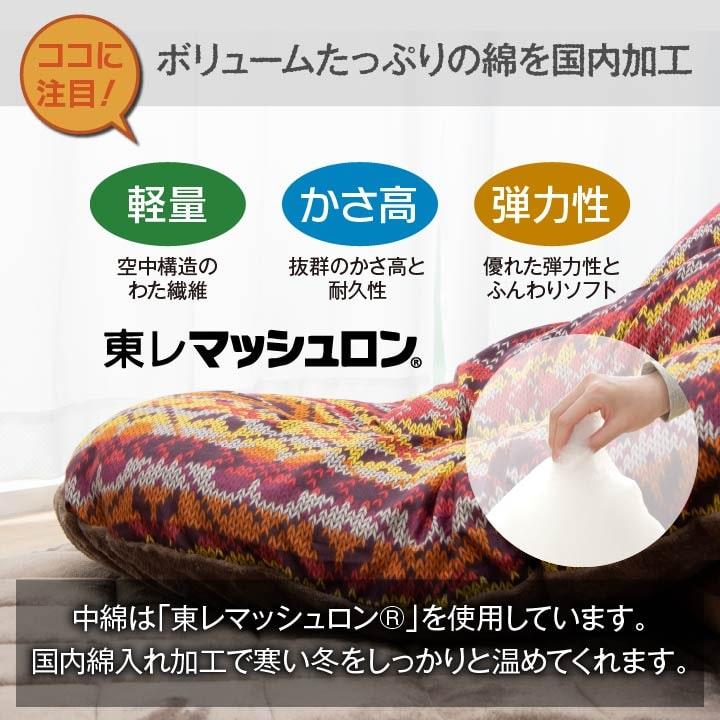 (ひと休み大売り出し中) こたつ 掛け布団 格好のいい まっ四角 北欧 ノース柄 205×205糎 格好のいい