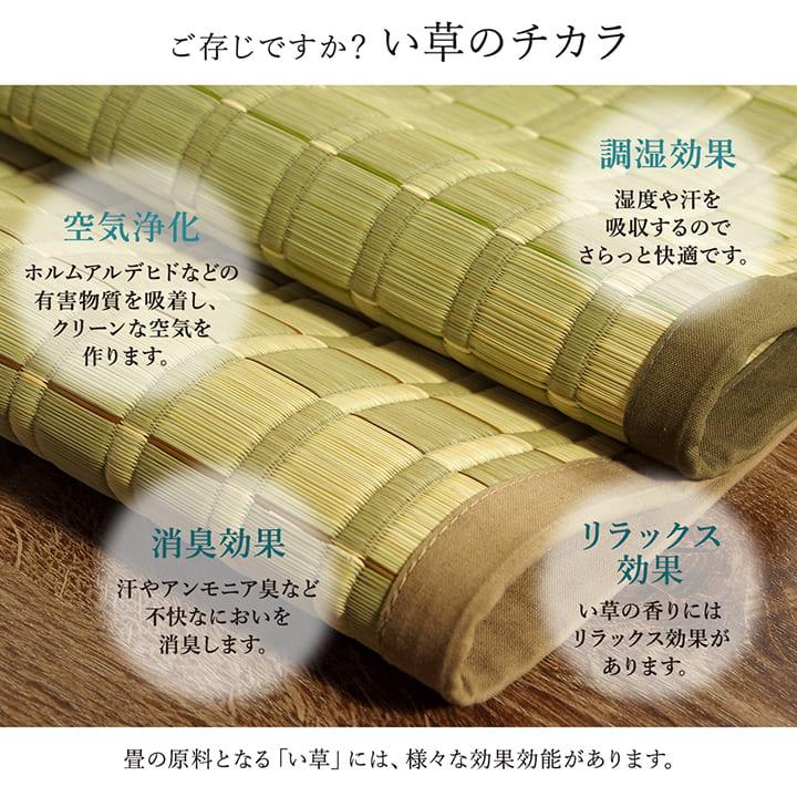 (タイムセール中) 敷物 夏用 江戸間 約261×352cm 6畳 消臭 掛川織 おしゃれ_3