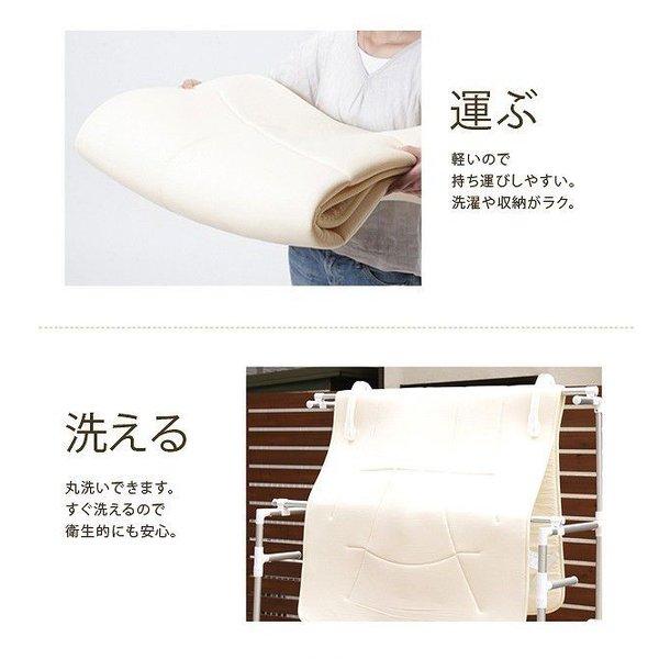 ふかふか敷きパッド ダブル 高反発マットレス おしゃれ 140×200cm 敷パッド 日本製 洗える快眠_8