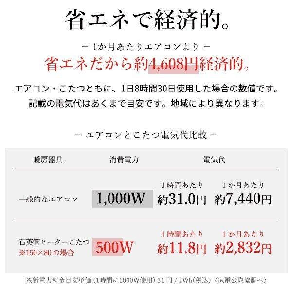 夕めしこたつ 矩形 135×80糎 格好のいい 6座標軸に高さ調節するできる夕めしこたつ速見表 こたつ本体のみ