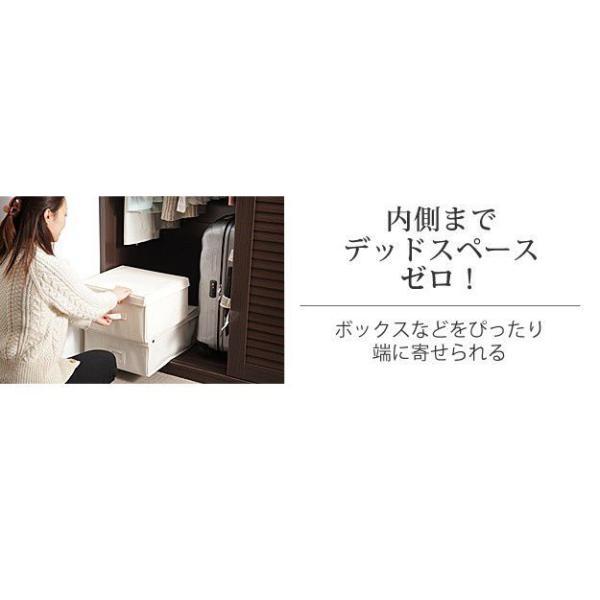 クローゼット ルーバー引き戸 幅120cm おしゃれ 白 ホワイトの画像