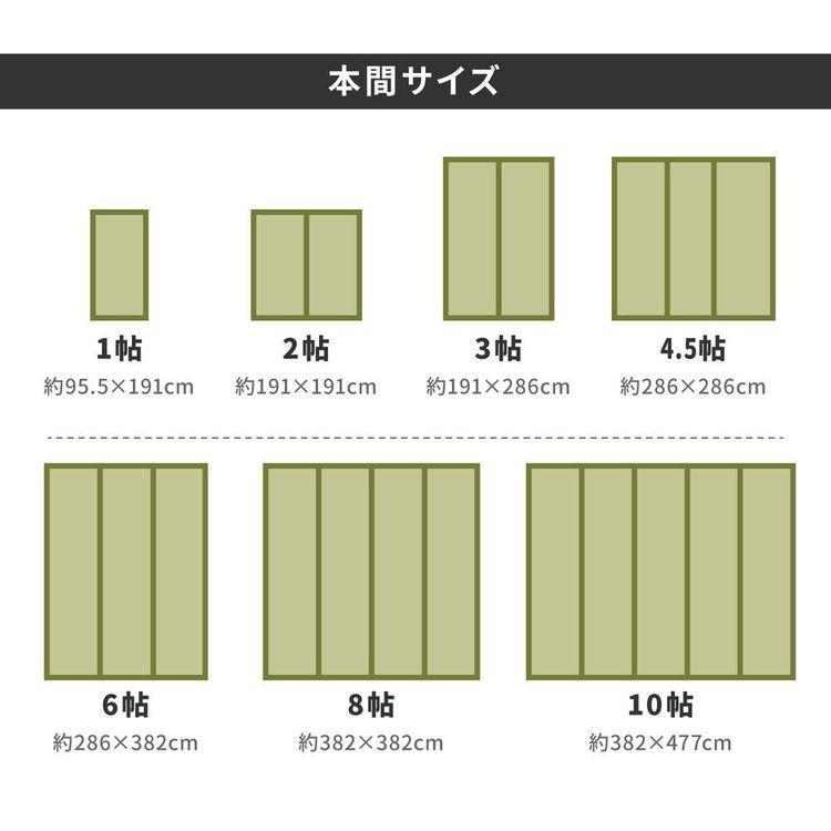 上敷き 夏 8畳 382×382cm 本間 畳マット い草