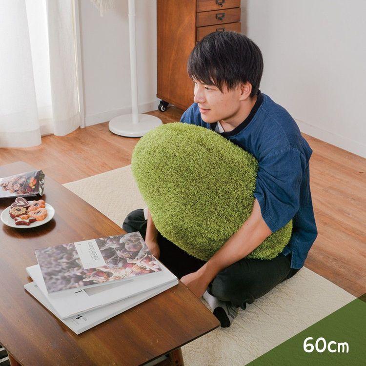 クッション 大きめ キャンプ Lサイズ 90cm おしゃれ 芝生風 かわいい アウトドアの画像