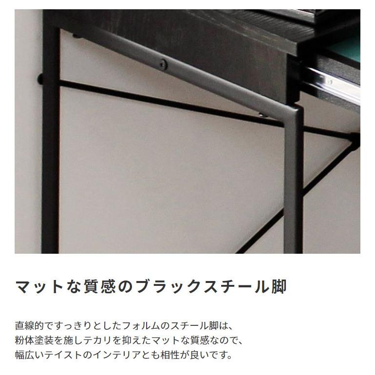 (タイムセール中) ワークデスク 100cm スチール×木目 ブラック 黒_11